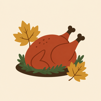 Thanksgiving collection — autumn turkey illustration by InterStellux