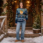 Call Me Old Fashioned Ugly Christmas Sweater, Whisky Christmas Jumper, Retro Holiday Knit Sweater, Cocktail Lover Xmas Gift