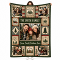blanket family name photo collage design held up