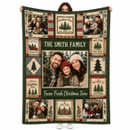 blanket family name photo collage design held up