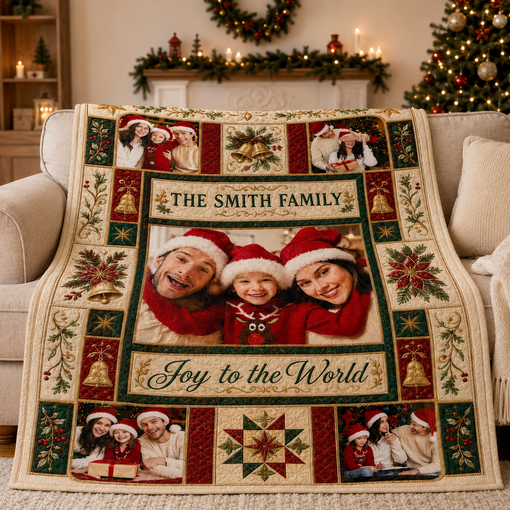cozy flannel fleece throw blanket draped over a couch in a decorated