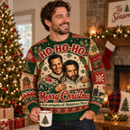 die hard xmas sweater paired with a christmas tree mug in a