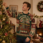 ugly christmas sweater with die hard nakatomi plaza christmas party 1988 design