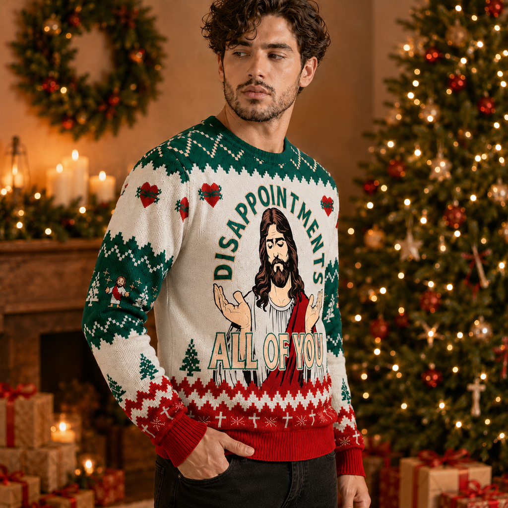 Disappointments All Of You Ugly Christmas Sweater, Party Savior Jumper, Christmas Sweater Gifts For Him