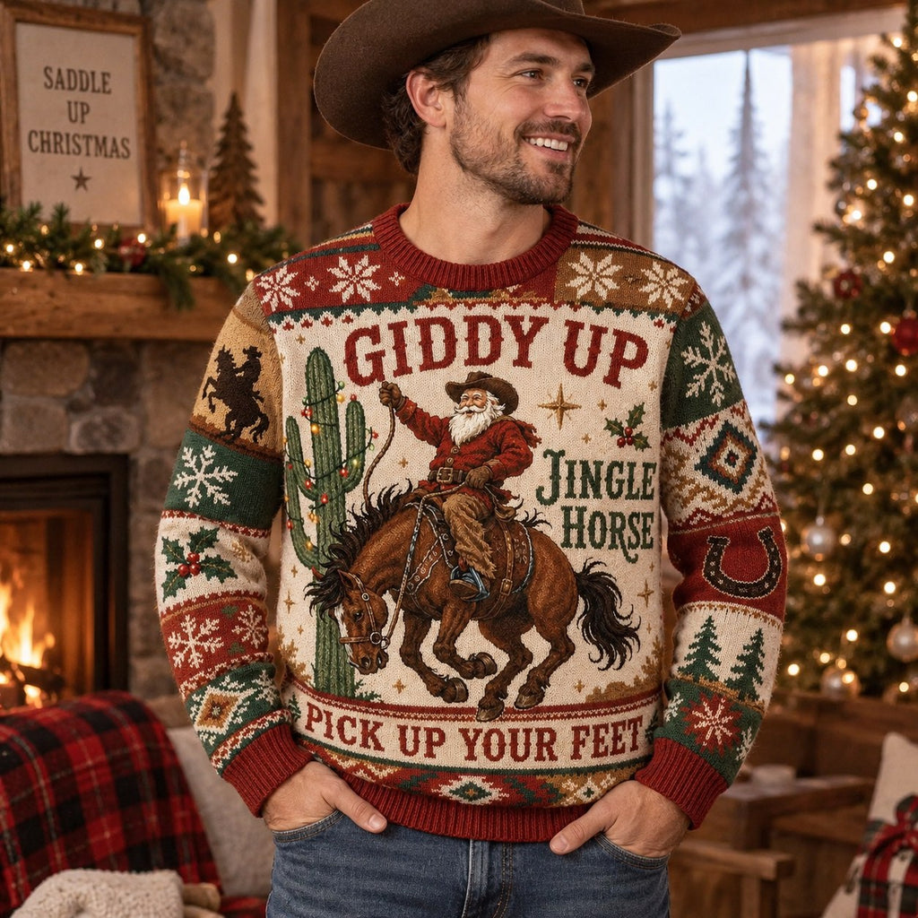 close up of Giddy Up Jingle Horse Pick Up Your Feet western