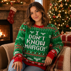 I Don't Know Margo Ugly Christmas Sweater, Despicable Me Minions Holiday Knit, Funny Xmas Jumper Gifts For Fans