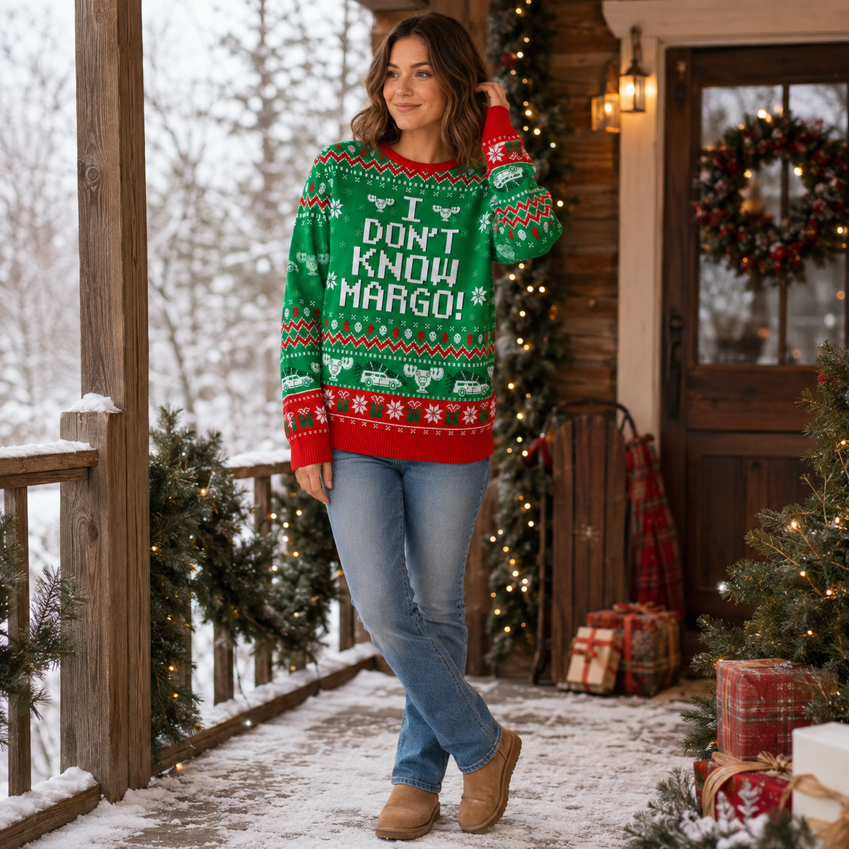 I Don't Know Margo Ugly Christmas Sweater, Despicable Me Minions Holiday Knit, Funny Xmas Jumper Gifts For Fans