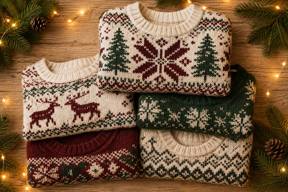 knitted ugly christmas sweaters collection