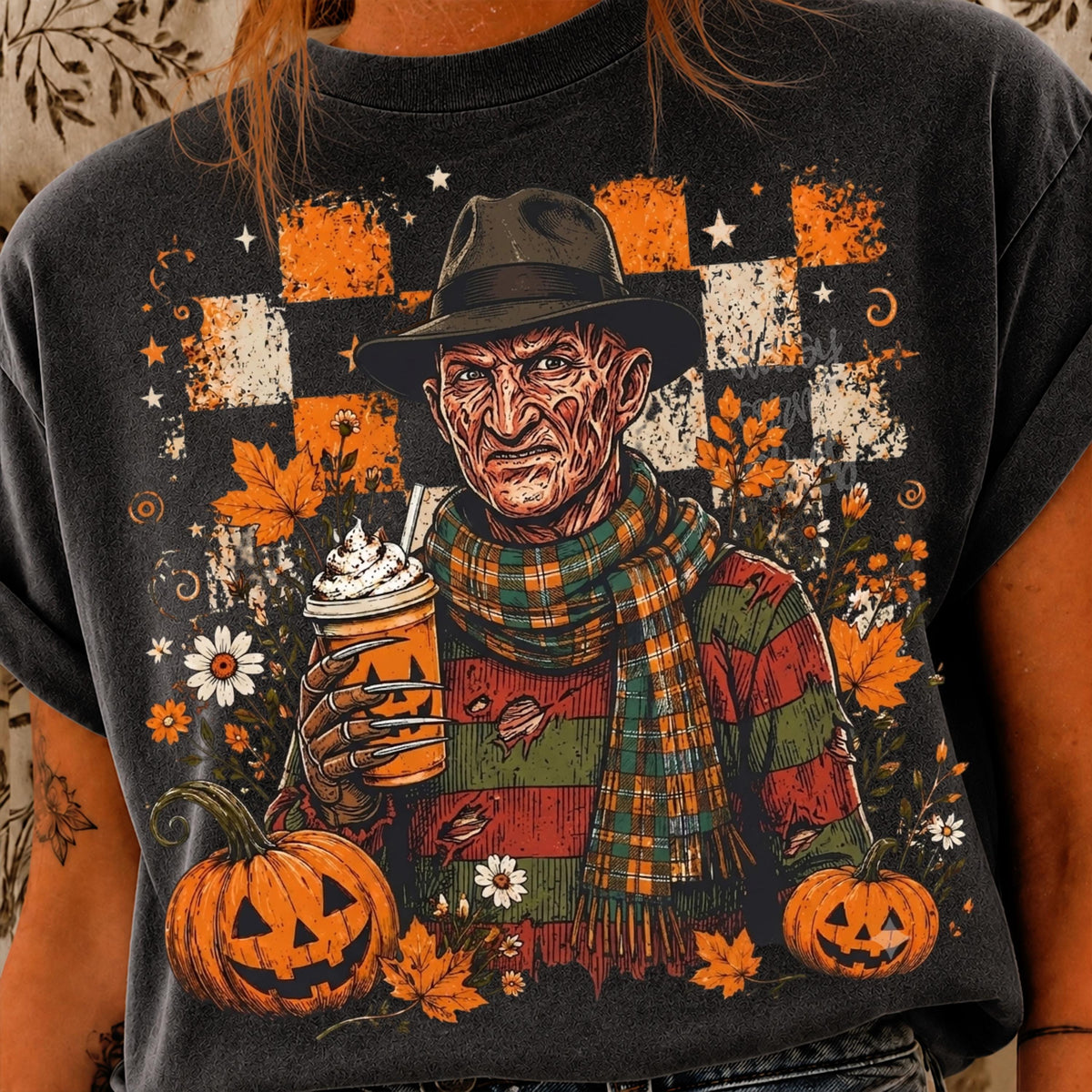 Horror Icons Chucky Jason Voorhees Pennywise Graphic Tee And Hoodie Gifts For Horror Fans, Halloween Coffee Sweatshirt, Spooky Movie Characters Shirt