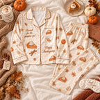 Hurrah For The Pumpkin Pie Thanksgiving Satin Pyjamas Set, Happy Thanksgiving Lounge Pyjamas, Give Thanks Sleep In Pyjamas Gifts For Her