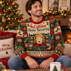 man wearing a kevin mccallister home alone ugly christmas sweater in a