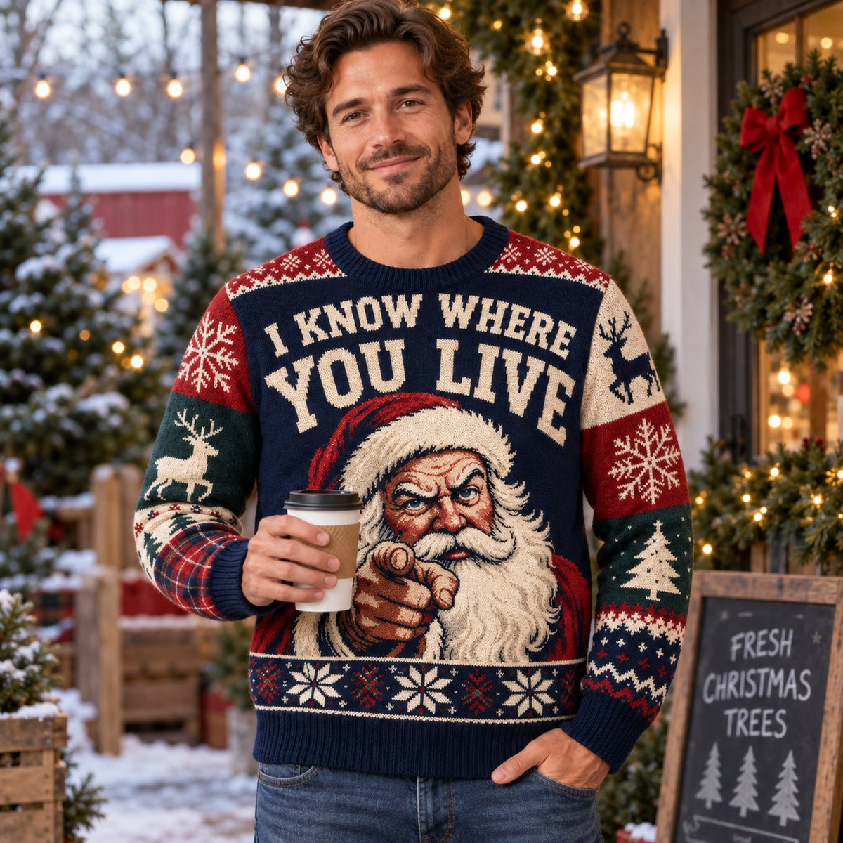 man holding a coffee cup in the I Know Where You Live