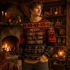 Merry Christmas You Filthy Hobbitses Ugly Christmas Sweater, Lotr Xmas Knit Jumper, Gifts For Movie Fans