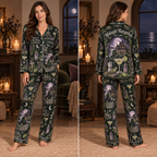 halloween satin pajama set with a little witch in all of us