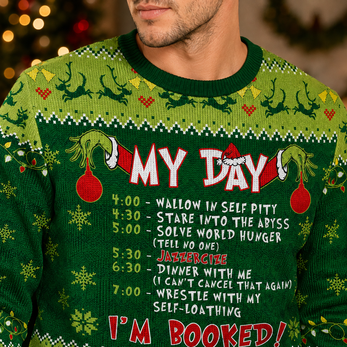 close up of the my day i'm booked checklist printed across the