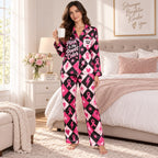 back view of strong than cancer warrior satin pajama design