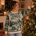 woman reaching up to hang an ornament on a decorated christmas tree