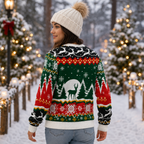 Saint Nicolas Ugly Christmas Sweater With Face, Knitted Holiday Jumper Gifts For Him