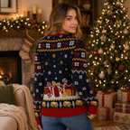 Santa Claus Merry Christmas Ugly Christmas Sweater, Santa Jumper, Knit Xmas Pullover, Gifts For Him