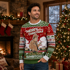 Sheriff Buford T Justice Merry Christmas To All You Sumbitches Ugly Christmas Sweater, Bandit Christmas Jumper, Funny Xmas Knit Gifts For Him