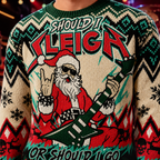 close up of the santa guitar design and printed quote on the