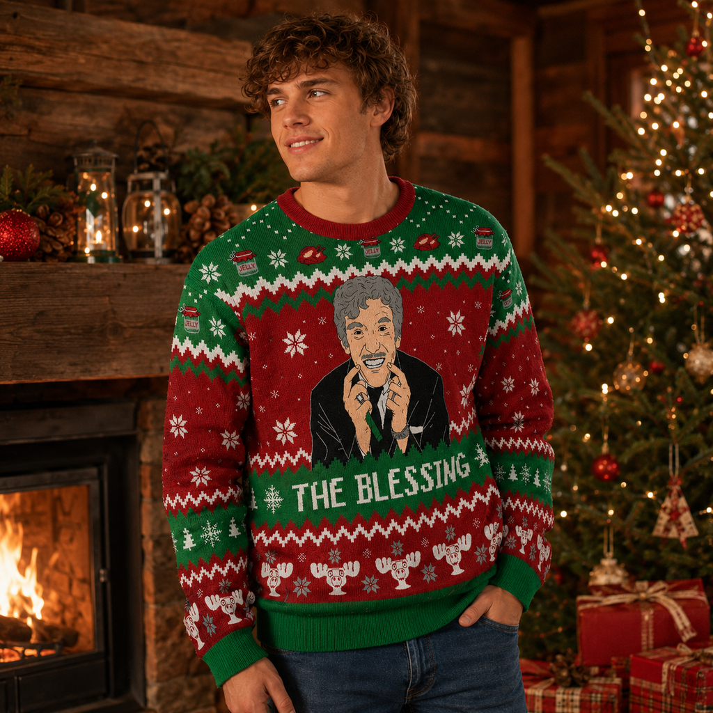 Uncle Lewis The Blessing Ugly Christmas Sweater, Shitters Full Jumper, Griswold Family Holiday Knit