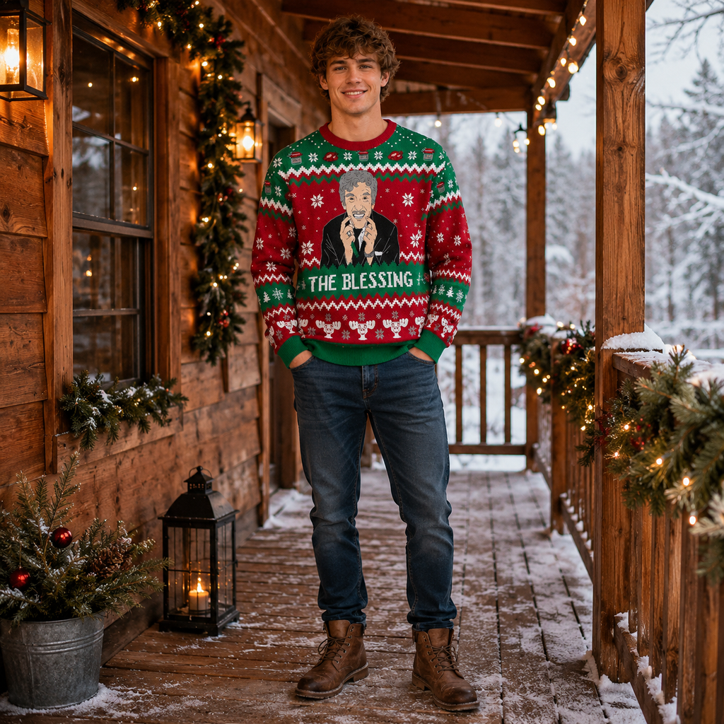 Uncle Lewis The Blessing Ugly Christmas Sweater, Shitters Full Jumper, Griswold Family Holiday Knit
