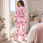 seated front view of the personalized satin pajama set
