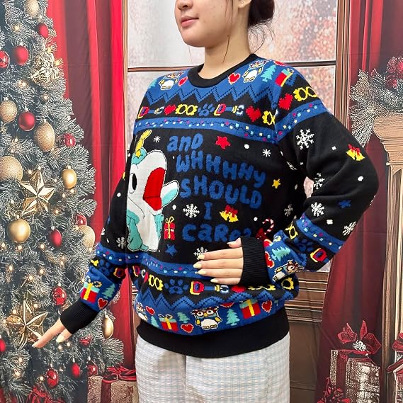 And WHHHY Should I Care Ugly Christmas Sweater, Funny Xmas Jumper, Knit Holiday Sweater Gifts For Party Host