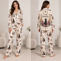 Witchy Woman In My Crone Era satin pajama set front view